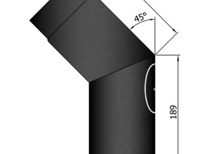 Bøjning 45gr. ø120mm med renseklap