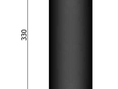 Røg rør ø130mm x 330mm