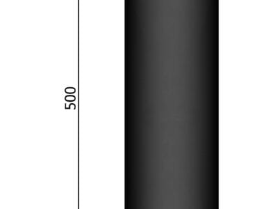 Røg rør ø130mm x 500mm
