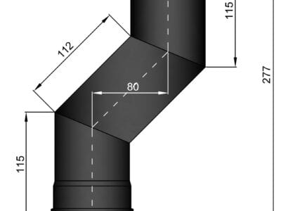 Røgrørs forskyder 80mm ø.80mm