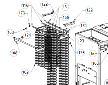 Rensefjeder til LP serien, 45 cm