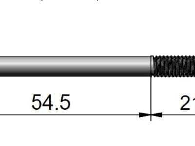 Bolt til bagkammer, passer til Extraflame,