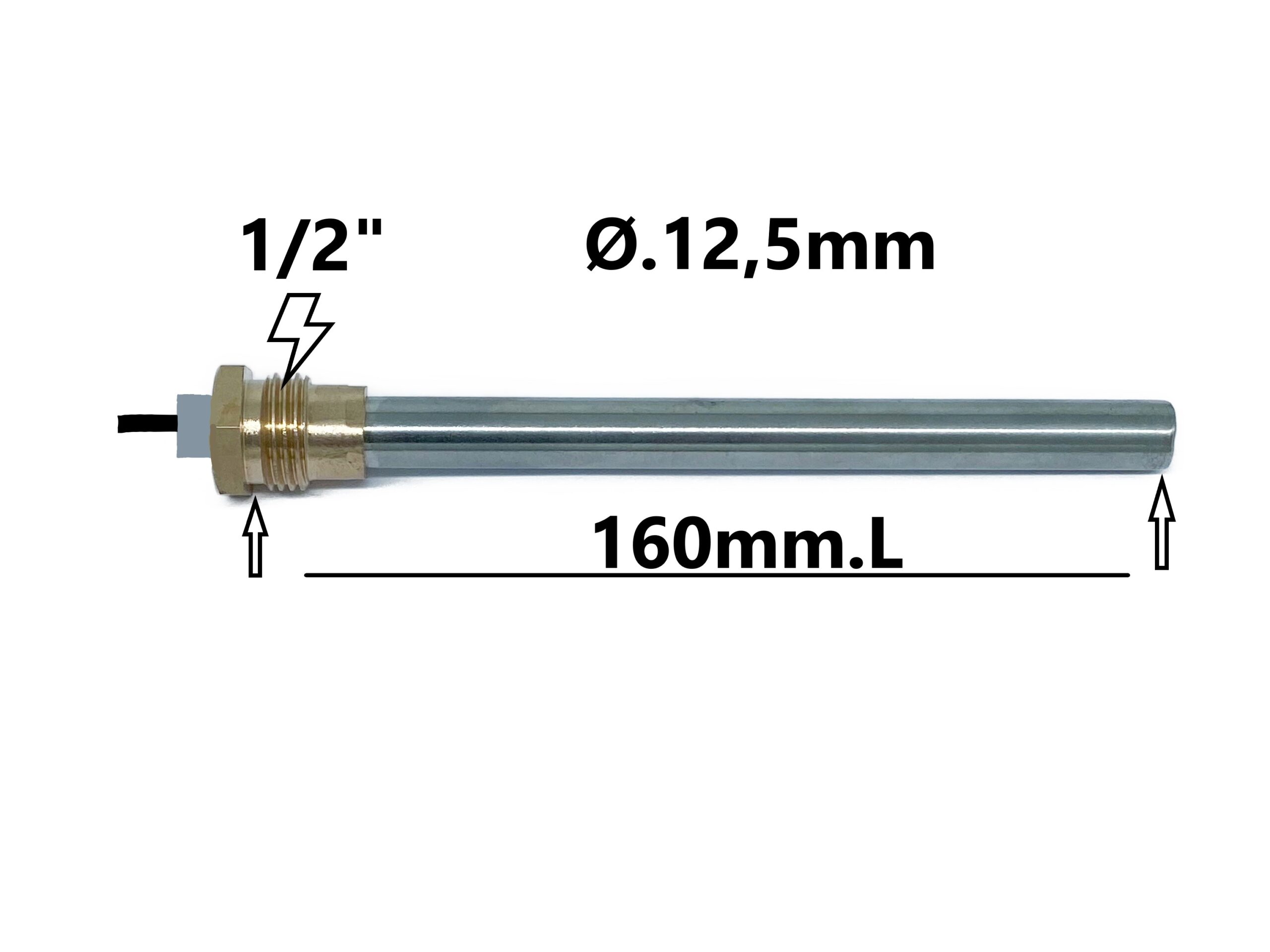 Glød 12,5x160 Halvtommer