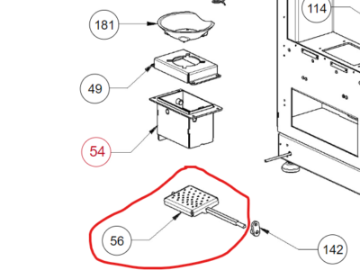 Brænderist i Stål til Extraflame Lp og Dal Zotto.