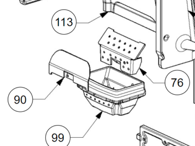 Brændeskjold bag i Brændekop passer til Extraflame og Del Zotto pilleovne