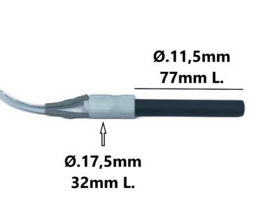Gløderør, keramisk med sokkel, 300 W