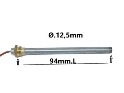 Gløderør / Eltænder passer til Ravelli. 94mm ø12,5 250W 3/8 Gevind