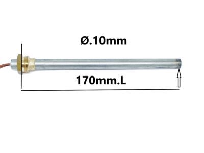 Gløderør med gevind,170mm 280W