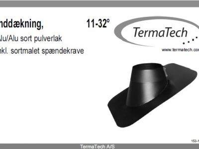Inddækning 11-32 grader tagpap tag til 3" 80mm Slim.