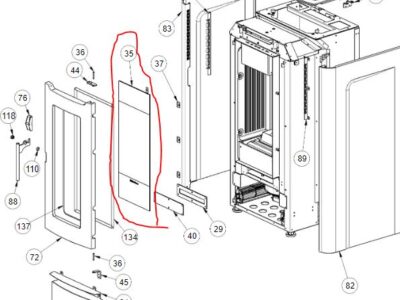 Glas til Extraflame pilleovn, Amika-Debby-Megan