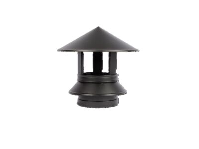 Stål skorsten 200mm Regnhætte i sort