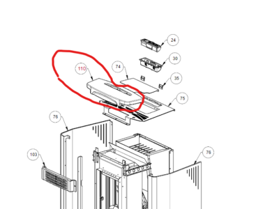 Top plade sort til Dal Zotto EDY
